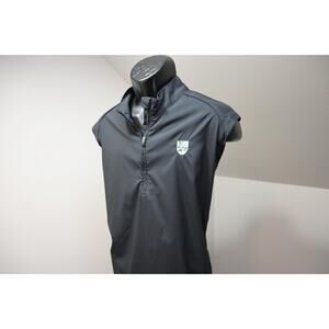 Adidas Windbreaker Golf Jacket ClimaProof 1/4 Zip Black Short Sleeve Mens Sz XL